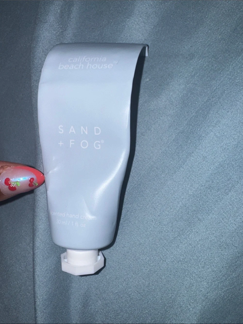 California Beach House Scented Hand Cream - Light Gray  1/4 LEFT small
